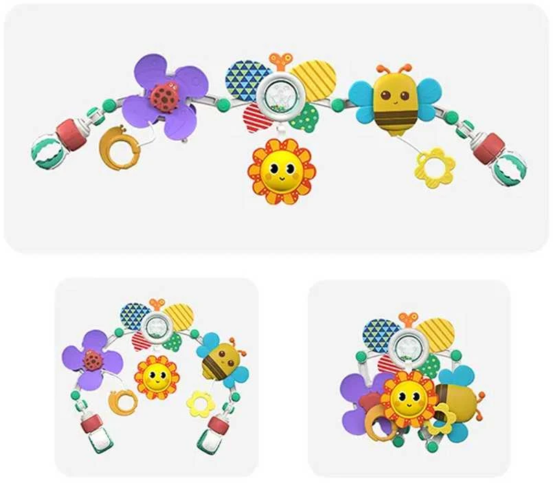 Jokomisiada arka į vežimėlį, lovytę, kėdutę Cheerful Toys kūdikiams ZA4311