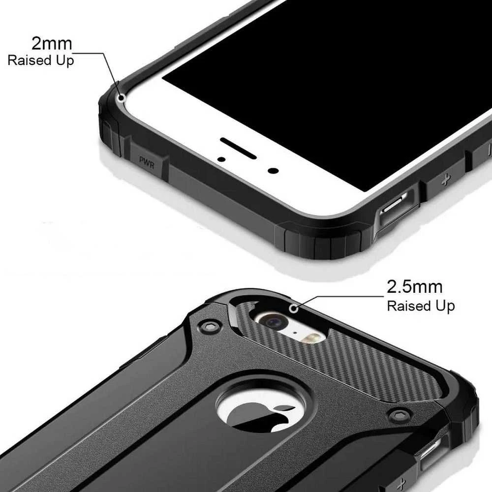 Forcell „Oem“ dėklas, skirtas „iPhone 6/6S Armor“ juodas