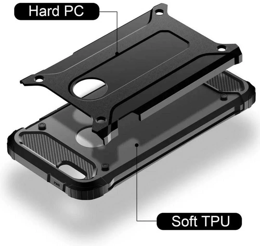 Forcell „Oem“ dėklas, skirtas „iPhone 6/6S Armor“ juodas