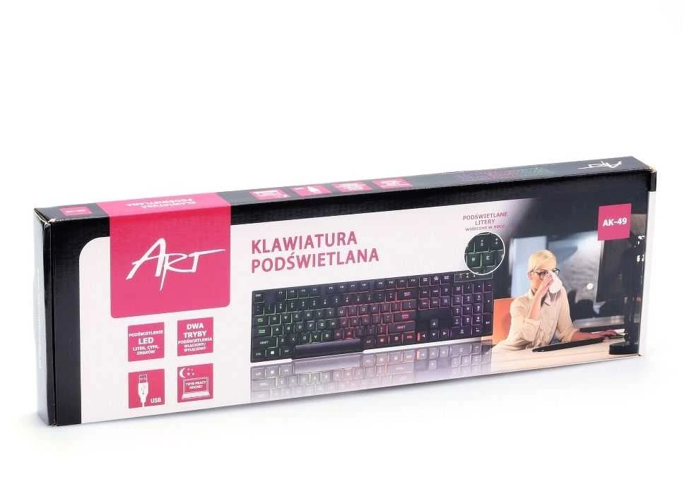ART KL AK-49 klaviatūra su pašvietimu AK-49 USB