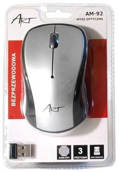 ART wireless computer pelė 2400 dpi AM-92 sidabrinis