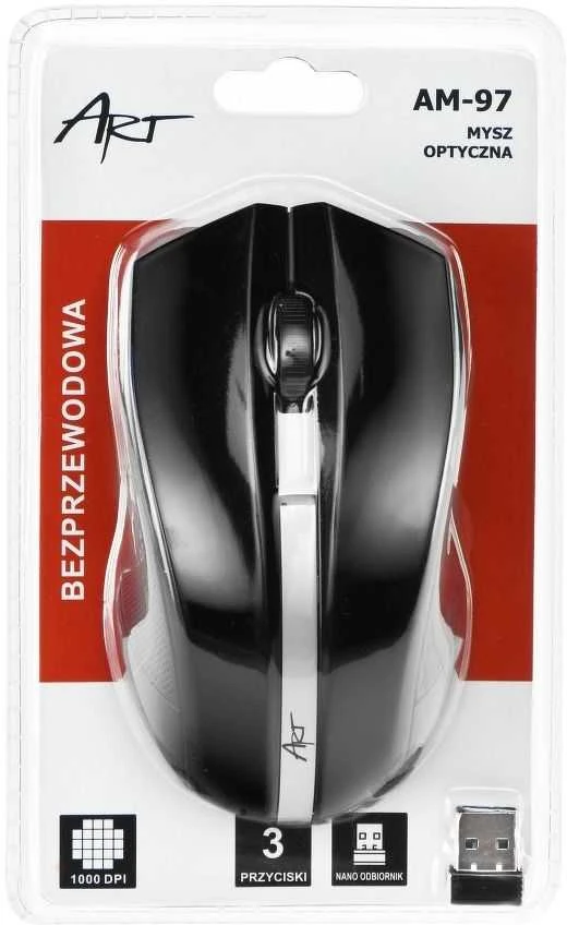 ART MY AM-97A belaidė optinė pelė USB AM-97A juodas