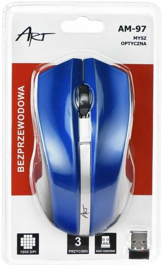 ART MY AM-97E belaidė optinė pelė USB AM-97E mėlynas