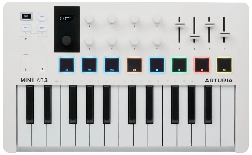 Arturia MiniLab 3 - MIDI control keyboard, juodas