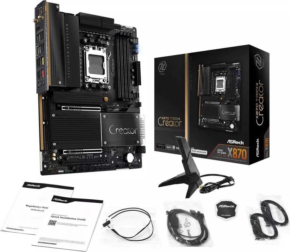 Pagrindinė plokštė ASRock X870 Taichi Creator | AM5 | ATX | 4 × DDR5 DIMM