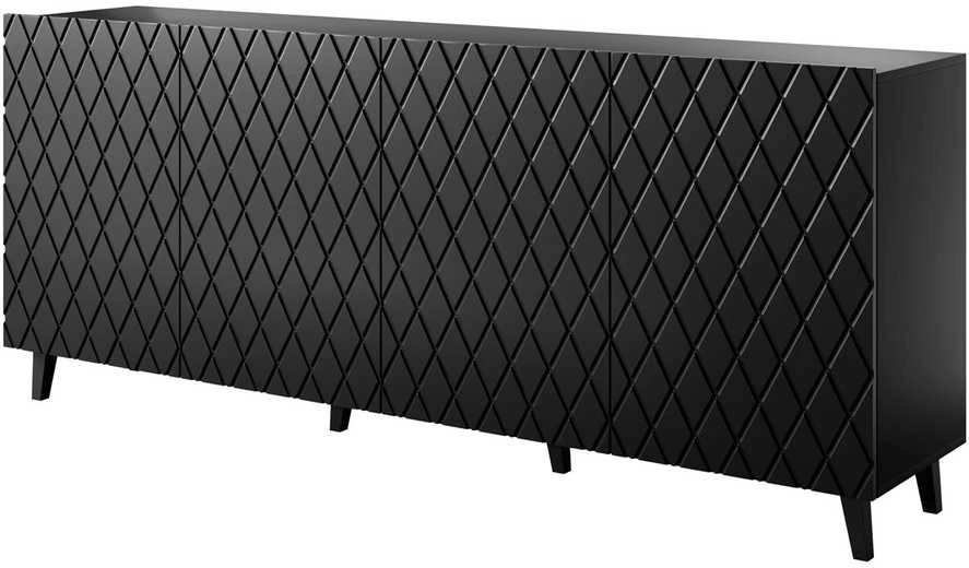 Cama Meble Baldai - Asti Komoda 200x42x82 Juoda Matinė