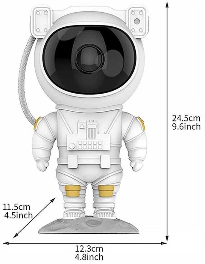 CP Astronautas baltas žvaigždžių projektorius LED Disco