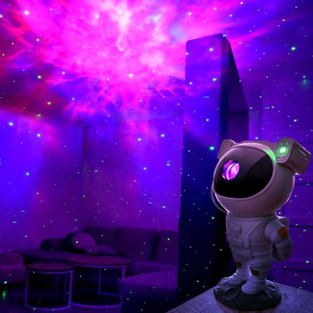CP Astronautas baltas žvaigždžių projektorius LED Disco