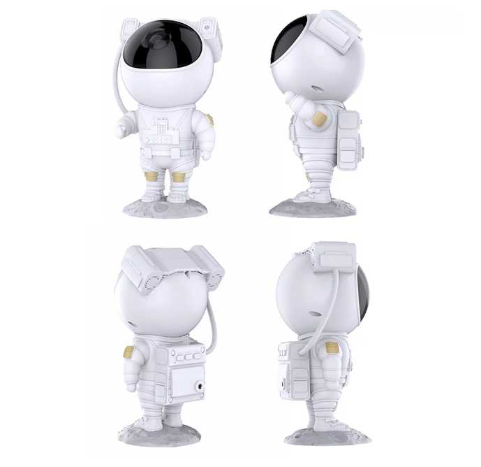 CP Astronautas baltas žvaigždžių projektorius LED Disco