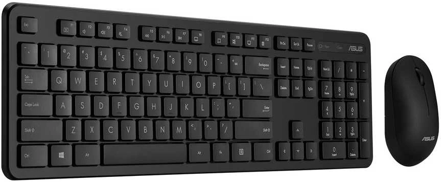 Klaviatūra Asus CW100 | Klaviatūros ir pelės rinkinys | Wireless | US-ENG | Juodas