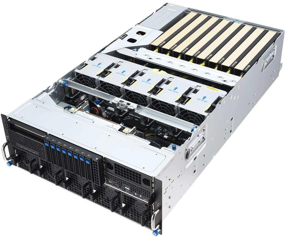ASUS ESC8000A-E13 LGA 6096 Rack (4U) Sidabrinis