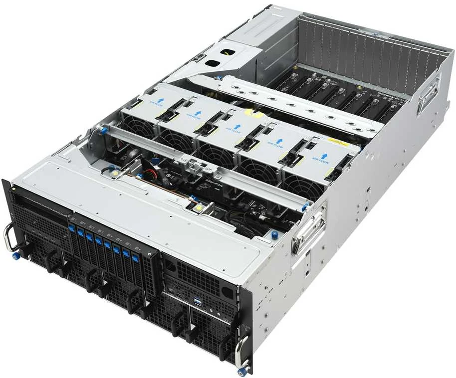 ASUS ESC8000A-E13P LGA 6096 Rack (4U) Sidabrinis, Juodas
