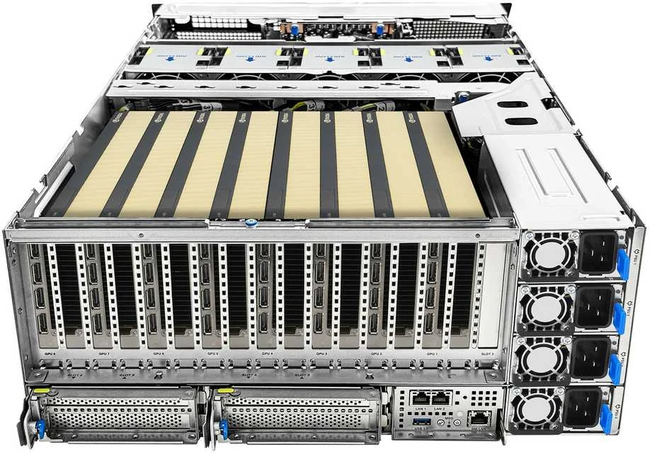ASUS ESC8000A-E13P LGA 6096 Rack (4U) Sidabrinis, Juodas
