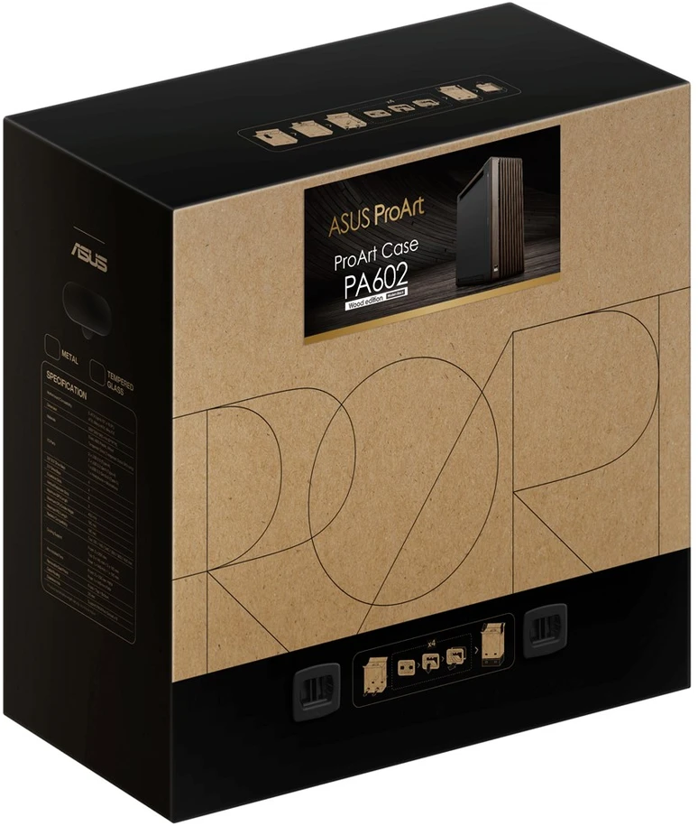 ASUS PROART PA602 WALNUT WOOD METAL PWM MODERN Juodas