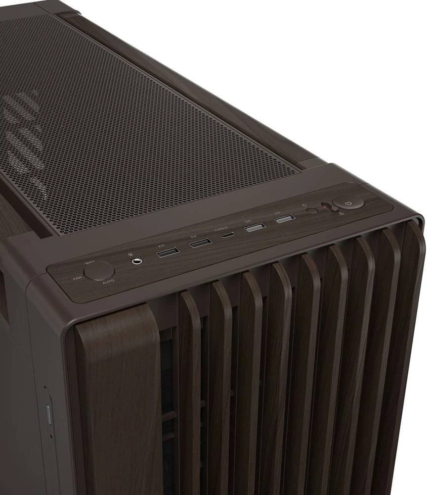 ASUS ProArt PA602 Wood Edition Retro Brown - metalinis midi-tower korpusas