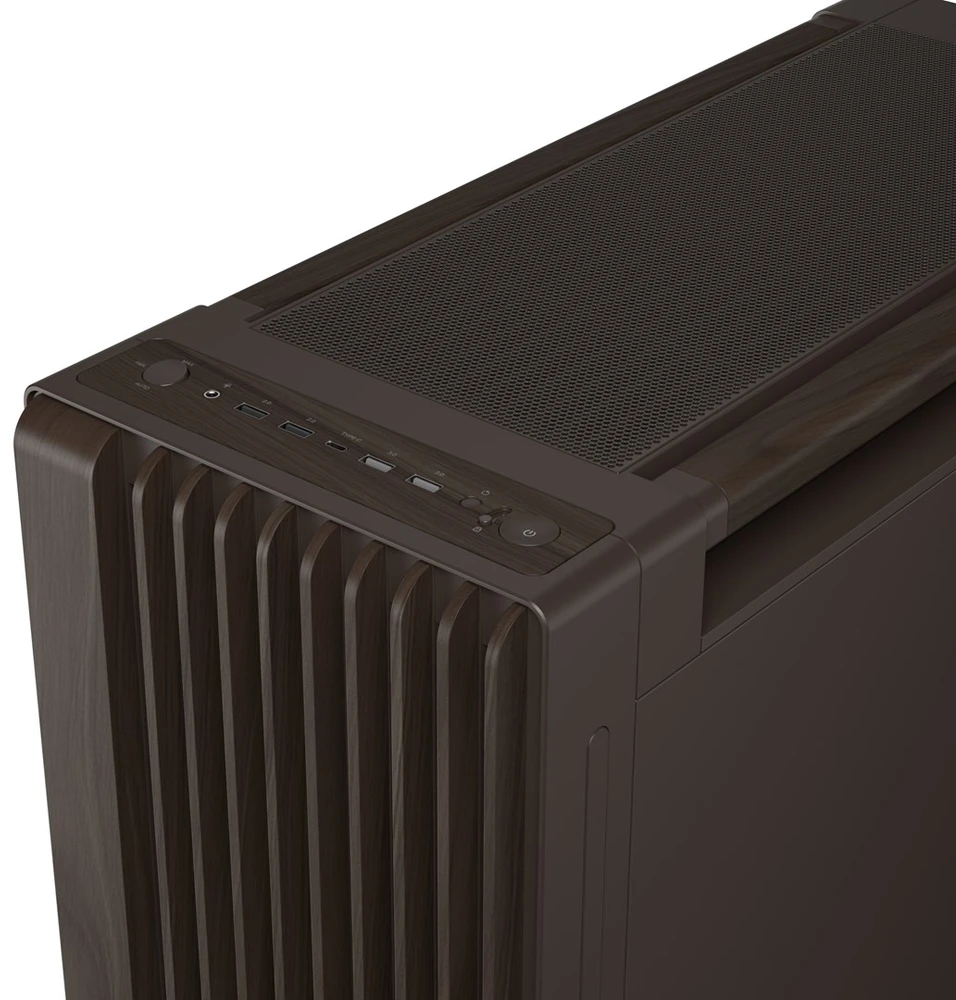 ASUS ProArt PA602 Wood Edition Retro Brown - Midi bokštas su grūdinto stiklo plokšte