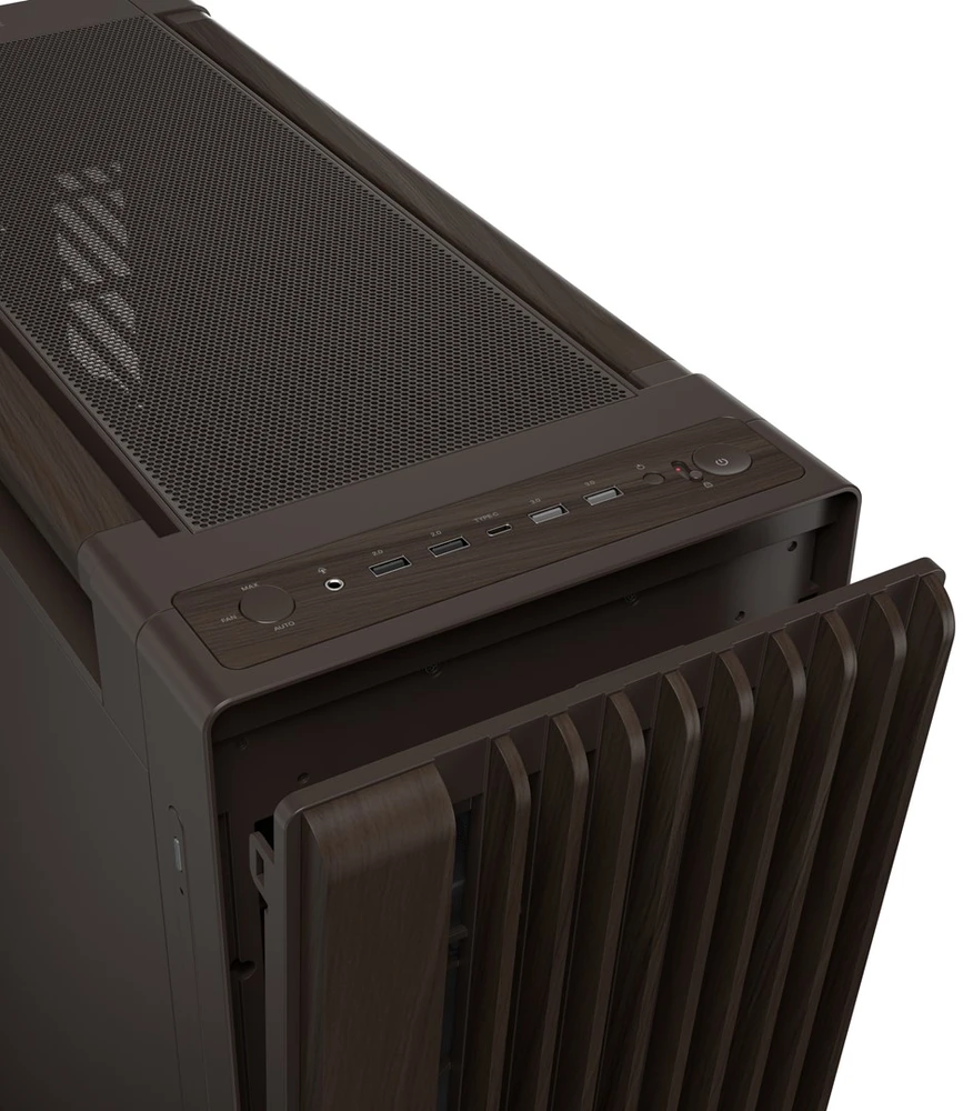 ASUS ProArt PA602 Wood Edition Retro Brown - metalinis midi-tower korpusas