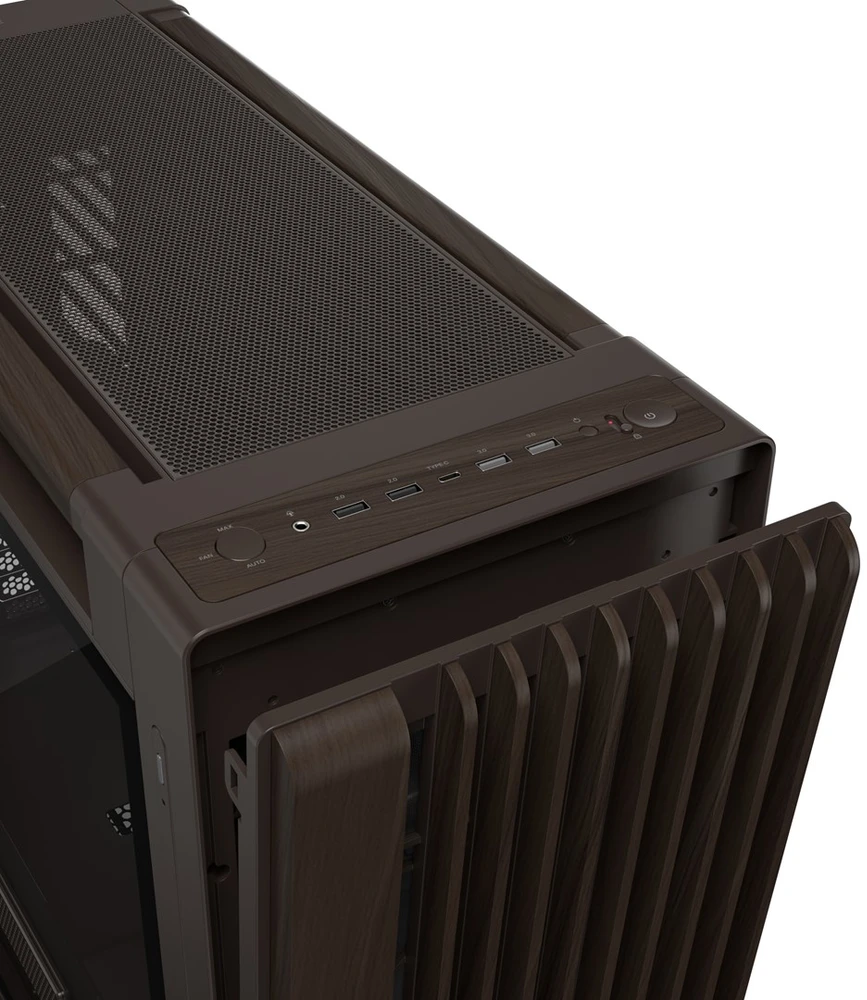 ASUS ProArt PA602 Wood Edition Retro Brown - Midi bokštas su grūdinto stiklo plokšte