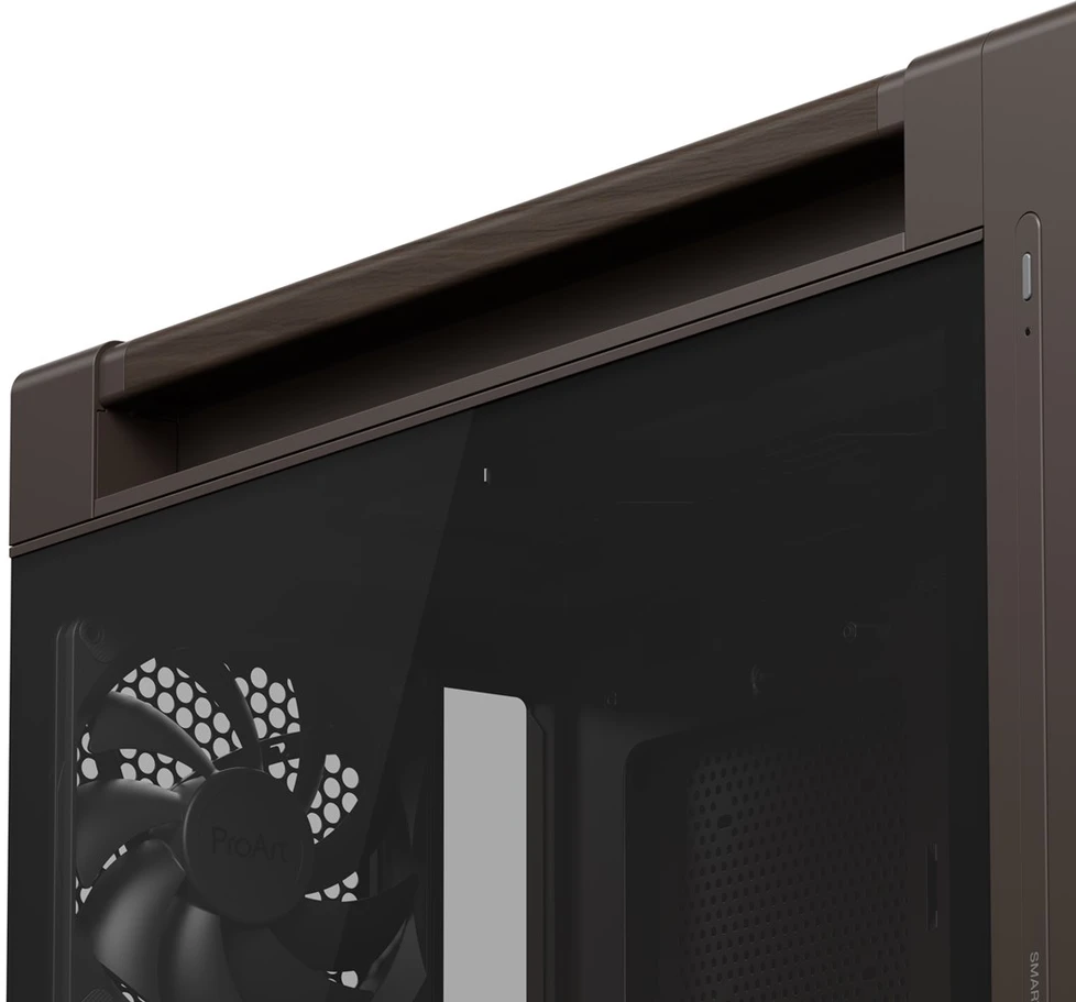 ASUS ProArt PA602 Wood Edition Retro Brown - Midi bokštas su grūdinto stiklo plokšte