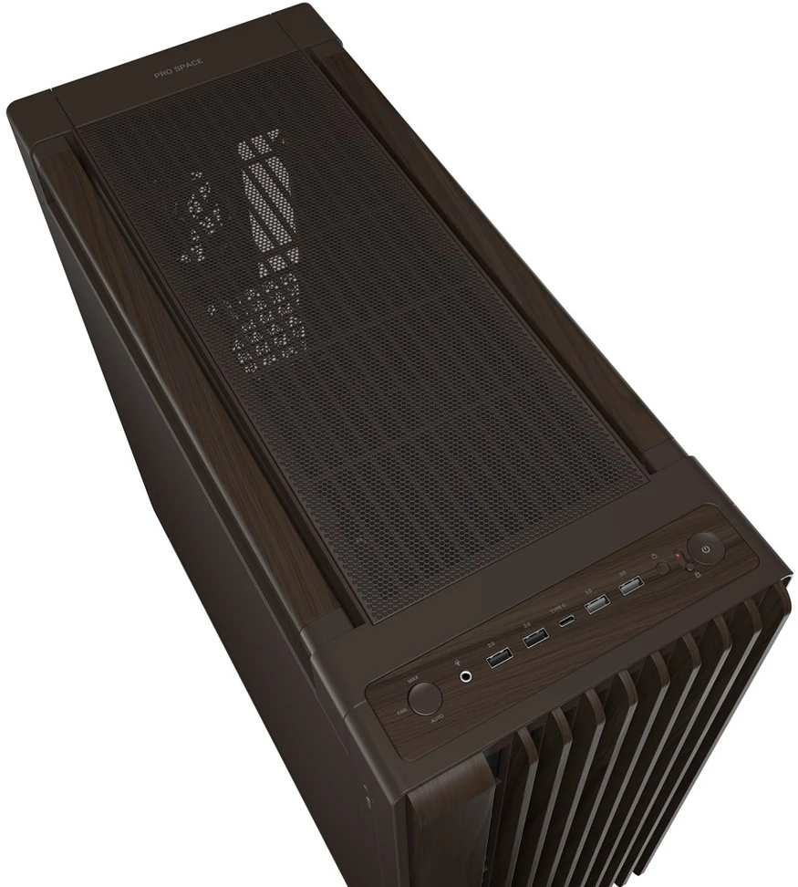 ASUS ProArt PA602 Wood Edition Retro Brown - metalinis midi-tower korpusas