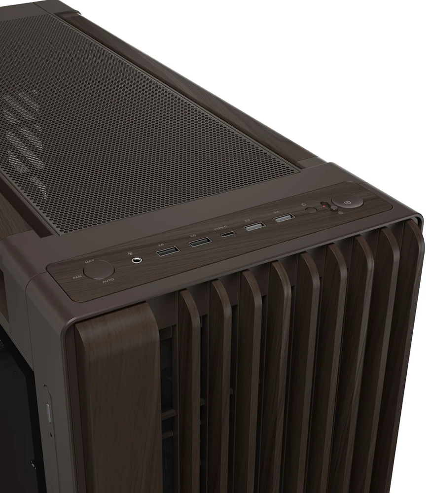 ASUS ProArt PA602 Wood Edition Retro Brown - Midi bokštas su grūdinto stiklo plokšte