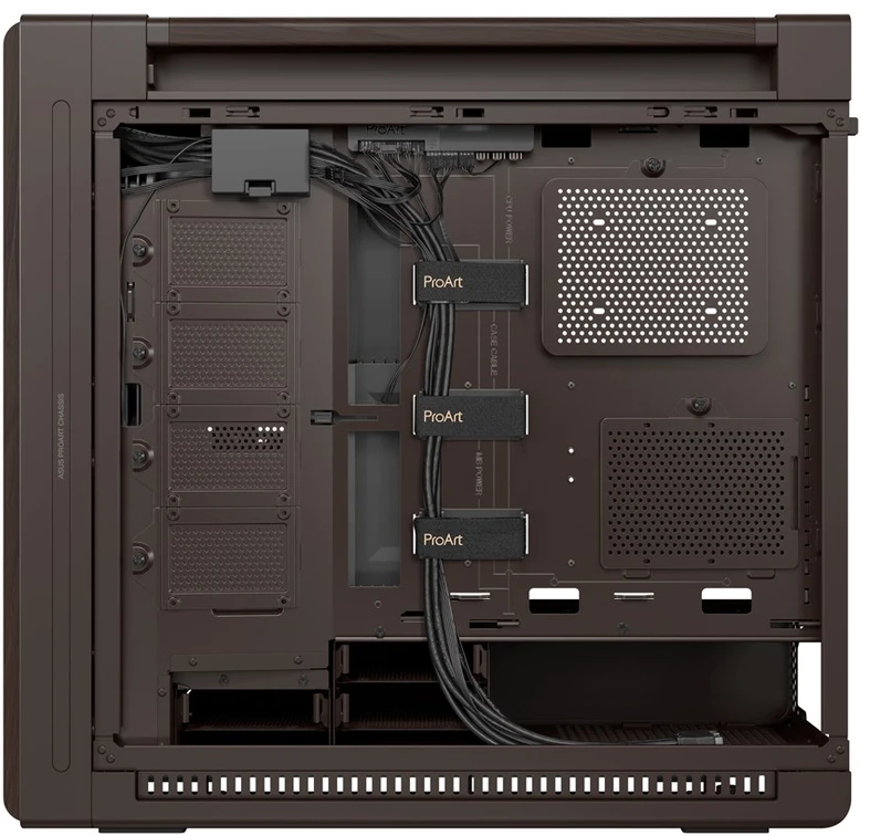 ASUS ProArt PA602 Wood Edition Retro Brown - Midi bokštas su grūdinto stiklo plokšte