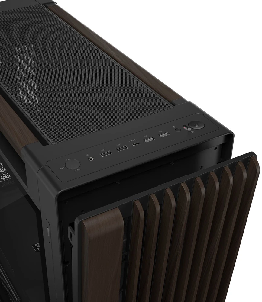 ASUS ProArt PA602 Wood Edition Modern Juodas - Midi Tower with Tempered Glass Panel, Juodas, Wood