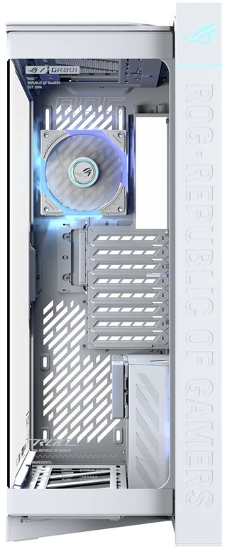 ASUS ROG CRONOX GR801 CURVE TG ARGB Balta MIDI tipo važiuoklė