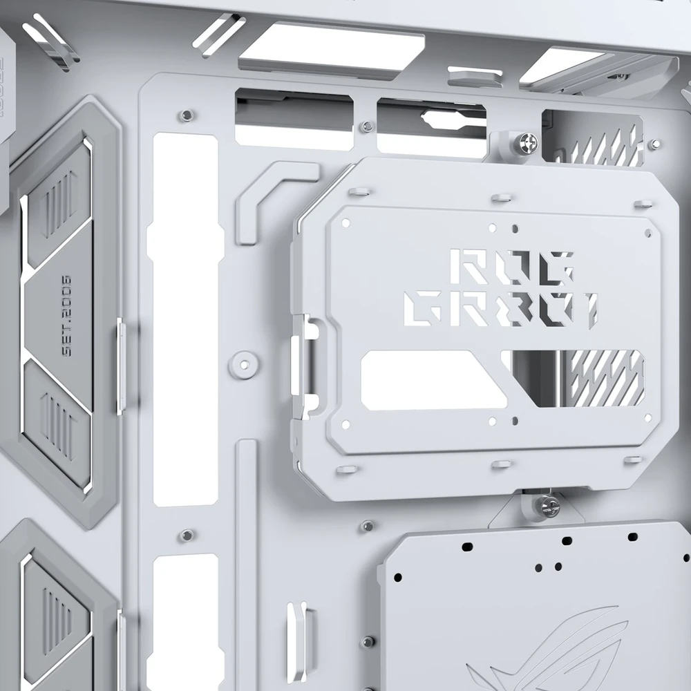 ASUS ROG CRONOX GR801 CURVE TG ARGB Balta MIDI tipo važiuoklė