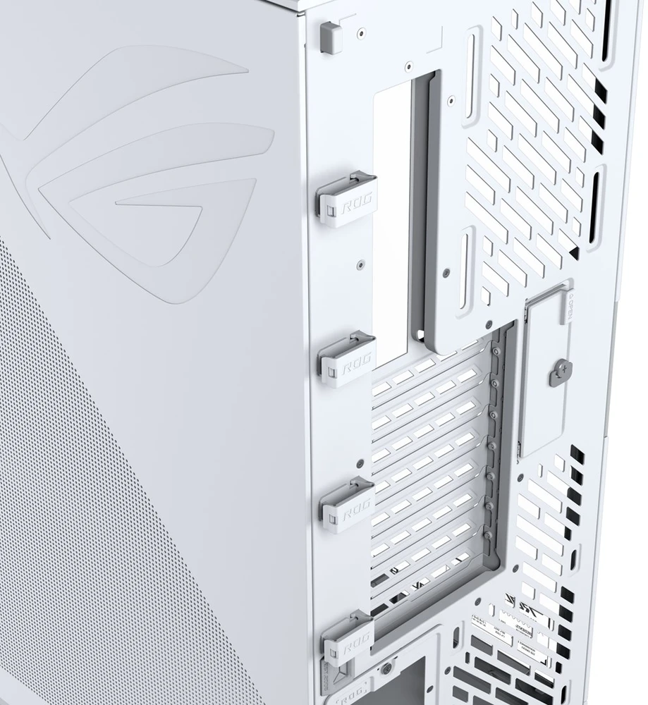 ASUS ROG CRONOX GR801 CURVE TG ARGB Balta MIDI tipo važiuoklė