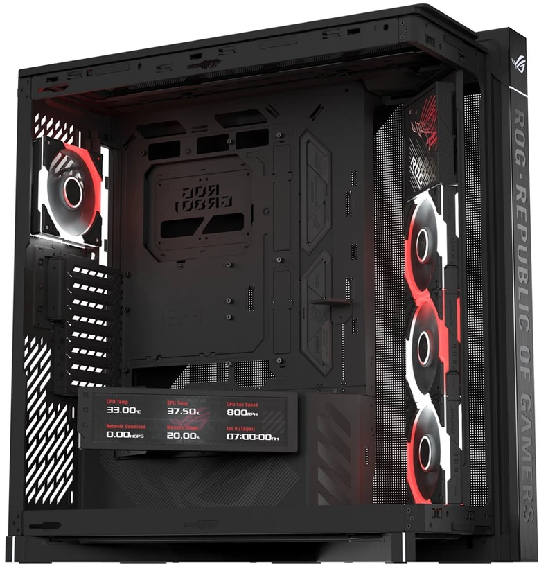ASUS ROG CRONOX GR801 CURVE TG ARGB Juodas Midi Tower