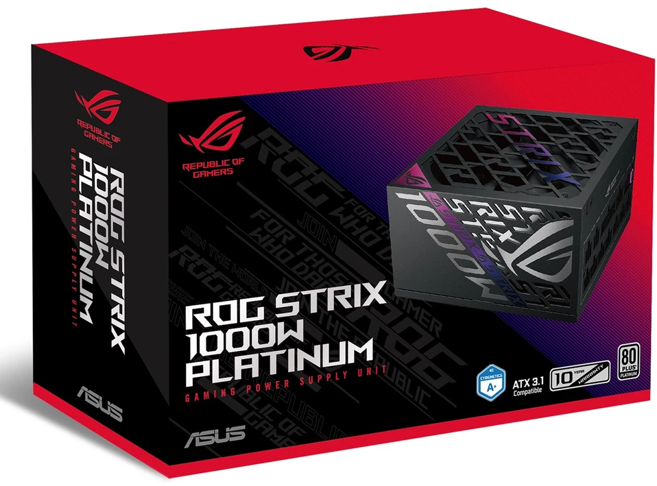 ASUS ROG STRIX-1000P-GAMING power supply unit 1000 W 20+4 pin ATX ATX Juodas, Sidabrinis