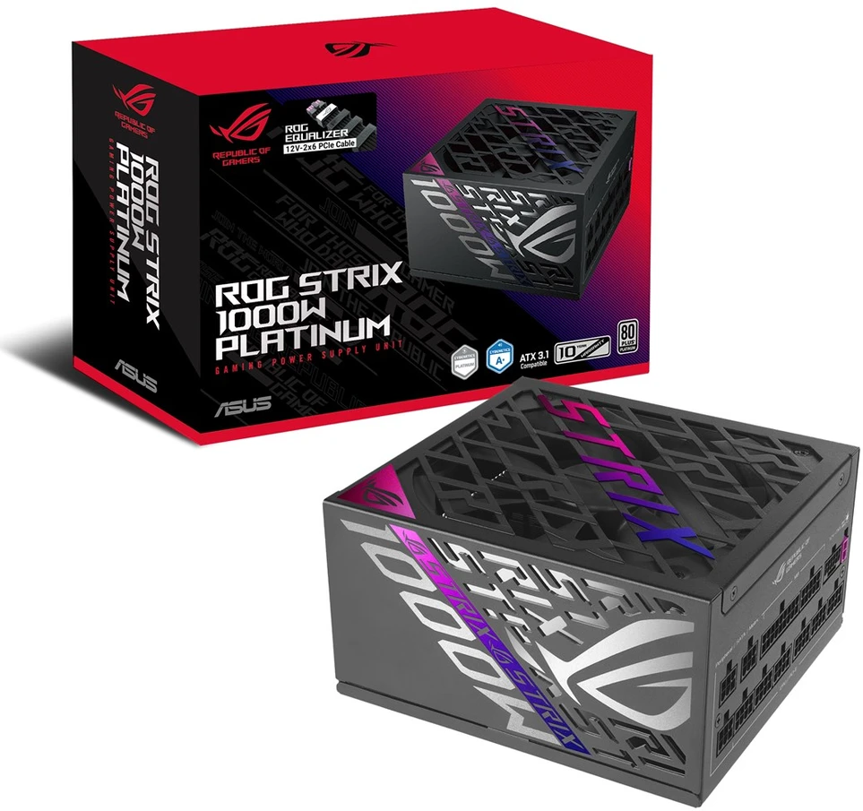 ASUS ROG -STRIX-1000P-GAMING-E maitinimo blokas 1000 W 20+4 pin ATX ATX Juoda