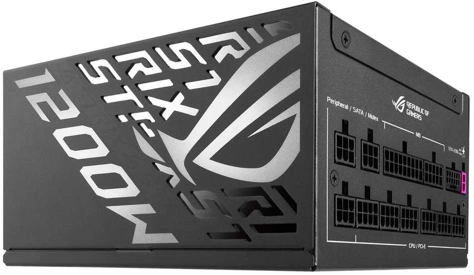 ASUS ROG -STRIX-1200P-GAMING-E maitinimo blokas 1200 W 20+4 pin ATX ATX Juoda, Multi spalvos