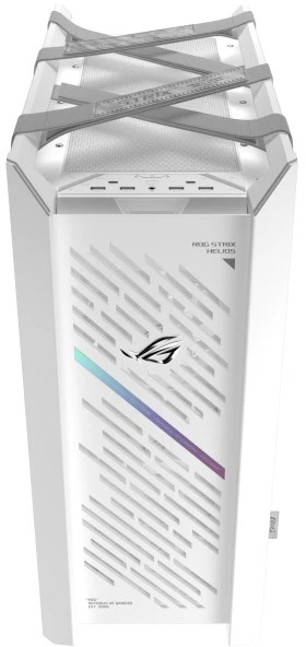 ASUS ROG STRIX HELIOS II GX601S, Bokšto tipo korpusas - baltas, grūdintas stiklas