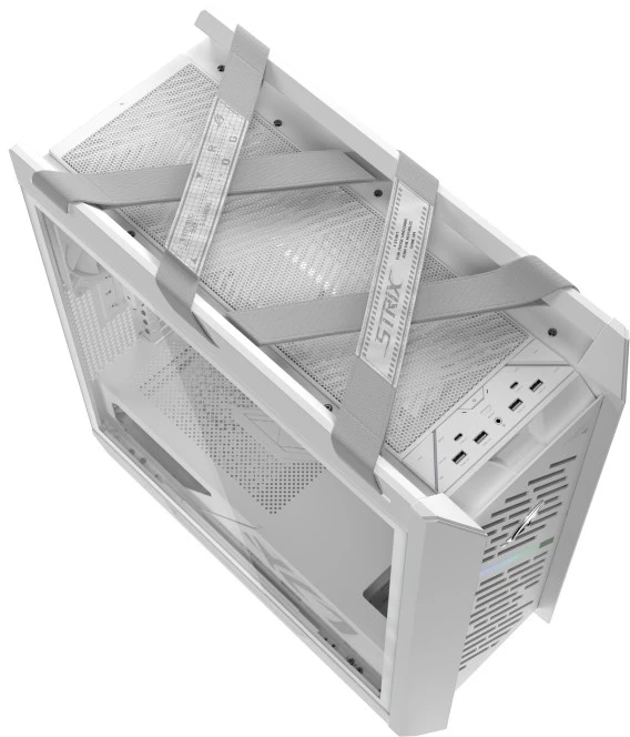 ASUS ROG STRIX HELIOS II GX601S, Bokšto tipo korpusas - baltas, grūdintas stiklas