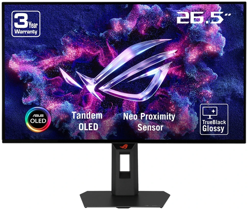 Monitorius  ASUS ROG Strix OLED XG27AQWMG/ 1440p TrueBlack Glossy™ Tandem OLED, 280 Hz/ 0.03 ms/Neo Proximity Sensor/ ASUS OLED Care Pro/ESA DisplayHDR™ True Black 500