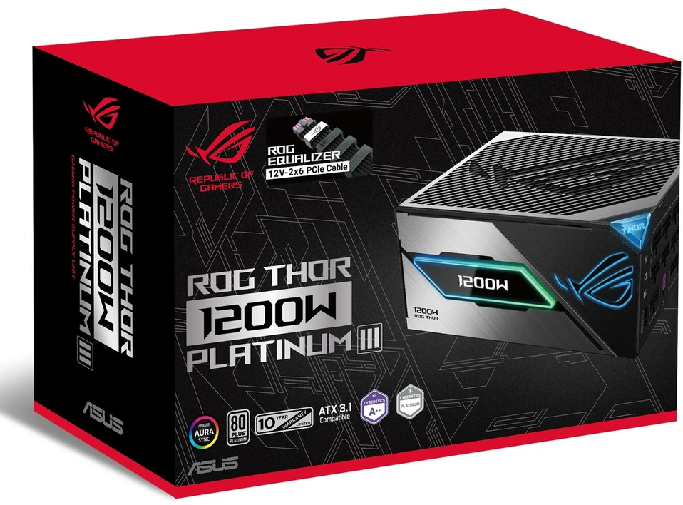 ASUS ROG -THOR-1200P3-GAMING-E maitinimo blokas 1200 W 24-pin ATX ATX Juoda