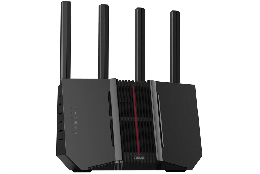 Belaidis maršrutizatorius Asus RT-BE92U, Wi-Fi 7 (802.11be), BE9700 (trijų dažnių), 10G, AiMesh, MLO, VPN