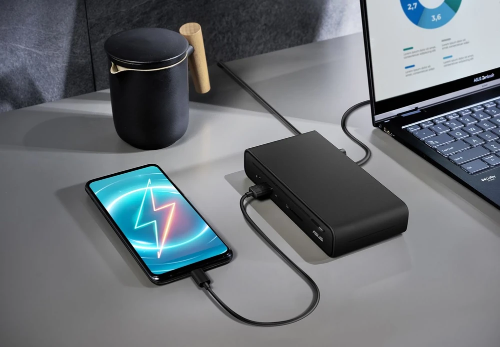 Asus | DC300 trijų ekranų USB-C dokas | 90XB08CN-BDS090 | DisplayPort jungčių kiekis: 1 | HDMI jungčių kiekis: 1 | Ethernet LAN