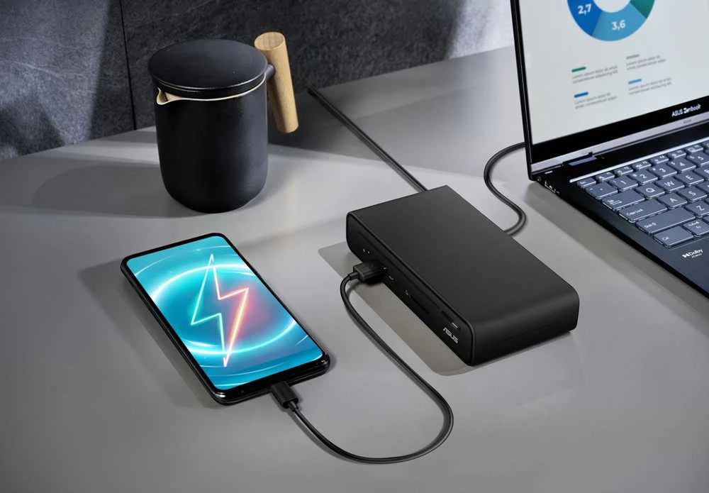 „Asus Triple Screen USB-C Dock Duo DC301 Duo“ | 90XB0A5N-BDS010 | Ethernet LAN (RJ-45) jungtys: 1 | DisplayPort jungčių kiekis: 2 | HDMI jungčių kiekis: 1