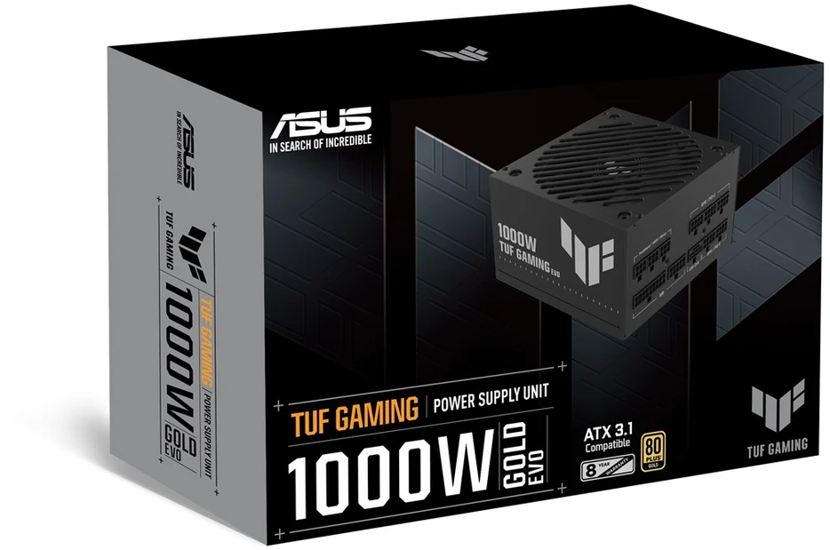 ASUS TUF Gaming 1000W Gold EVO maitinimo blokas 20+4 pin ATX ATX Juoda