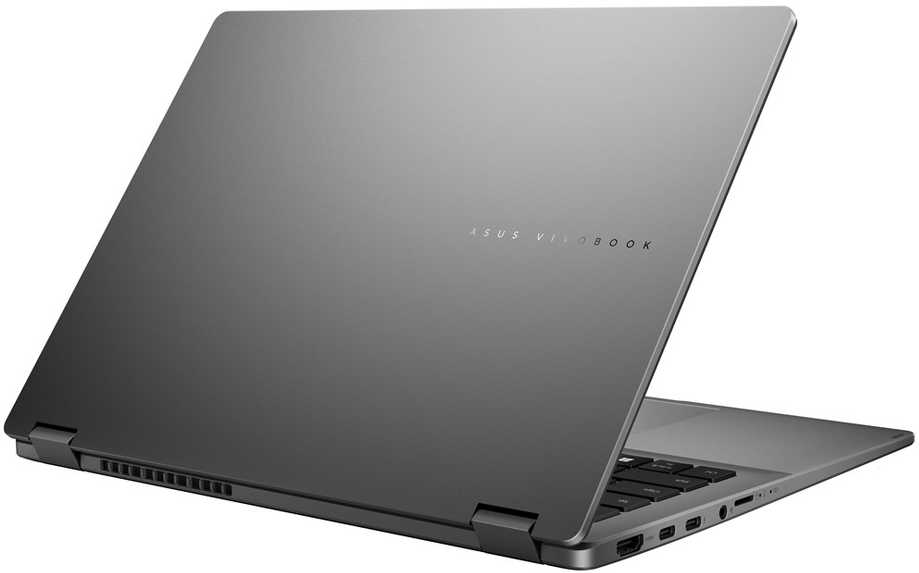 Nešiojamas kompiuteris ASUS Vivobook 14 Flip TP3407SA-DS74T Intel Core Ultra 7 256V hibridinis (2 viename) 35,6 cm (14") Jutiklinis ekranas WUXGA 16 GB LPDDR5x-SDRAM 1 TB SSD Wi-Fi 7 (802.11be) Windows 11 Home Pilkas Naujas Perpakuotas/Perpakuotas (Pažeista pakuotė)