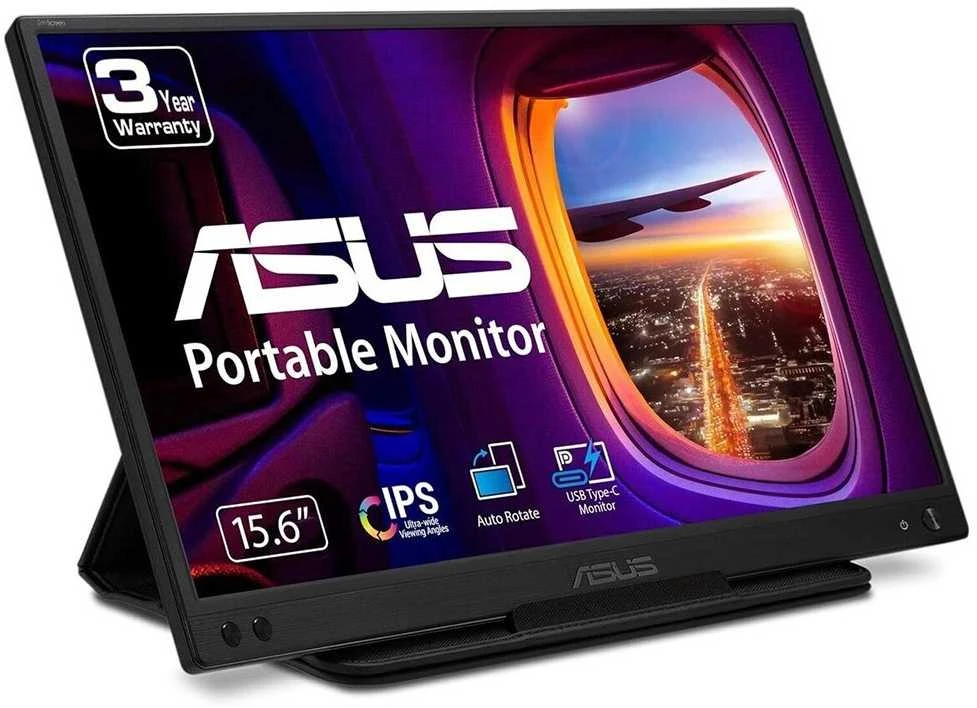 Monitorius ASUS MB166C, 15.6", 1920x108, 60Hz, IPS, 5ms
