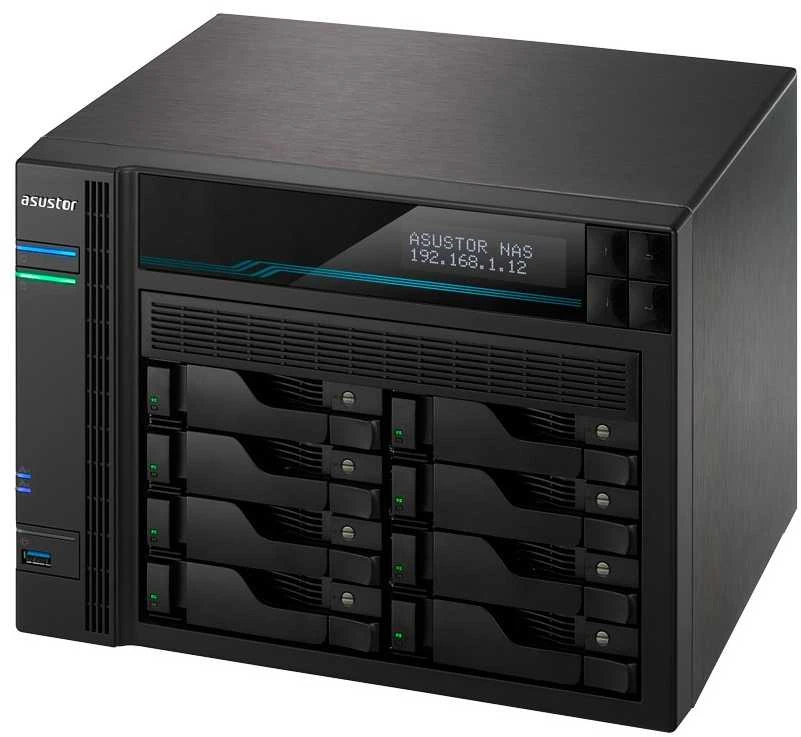 Serveris Asus AsusTor 10 Bay NAS AS6510T Iki 10 HDD/SSD, Intel ATOM C3538 Quad-Core, Procesoriaus dažnis 2,1 GHz, 8 GB, SO-DIMM DDR4, Juodas