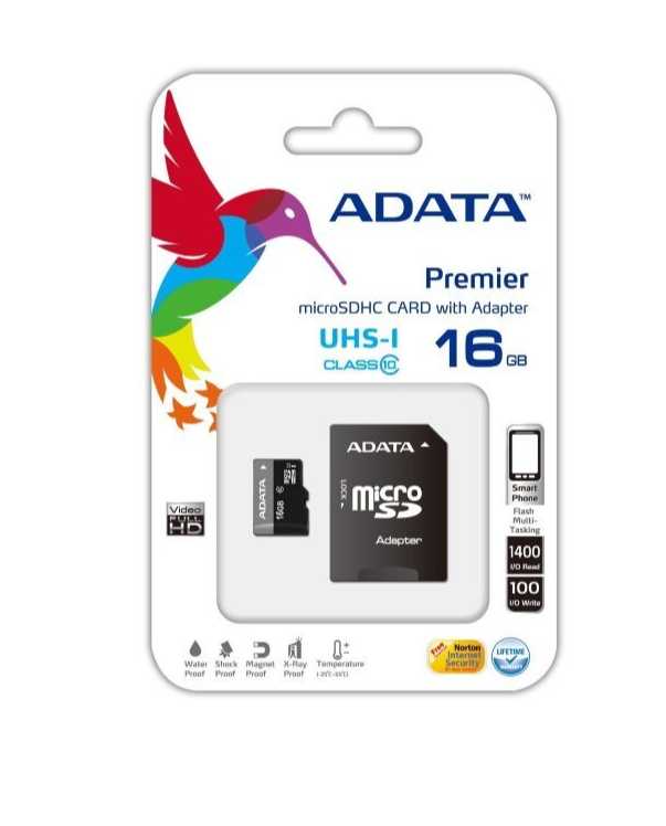Atminties kortelė ADATA | Premier UHS-I | 16 GB | Micro SDHC | Flash atminties klasė 10 | SD adapter