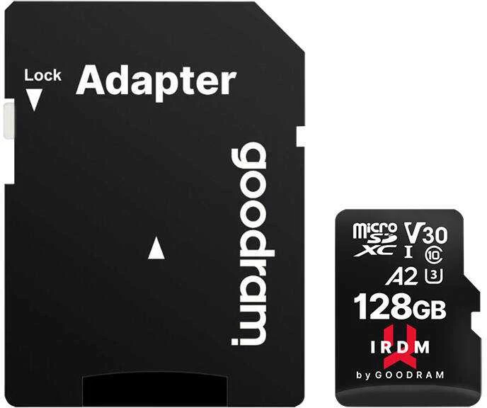 Atminties kortelė GOODRAM 128GB MIKRO KORTELĖ UHS I U3 A2 + ADAPTERIS