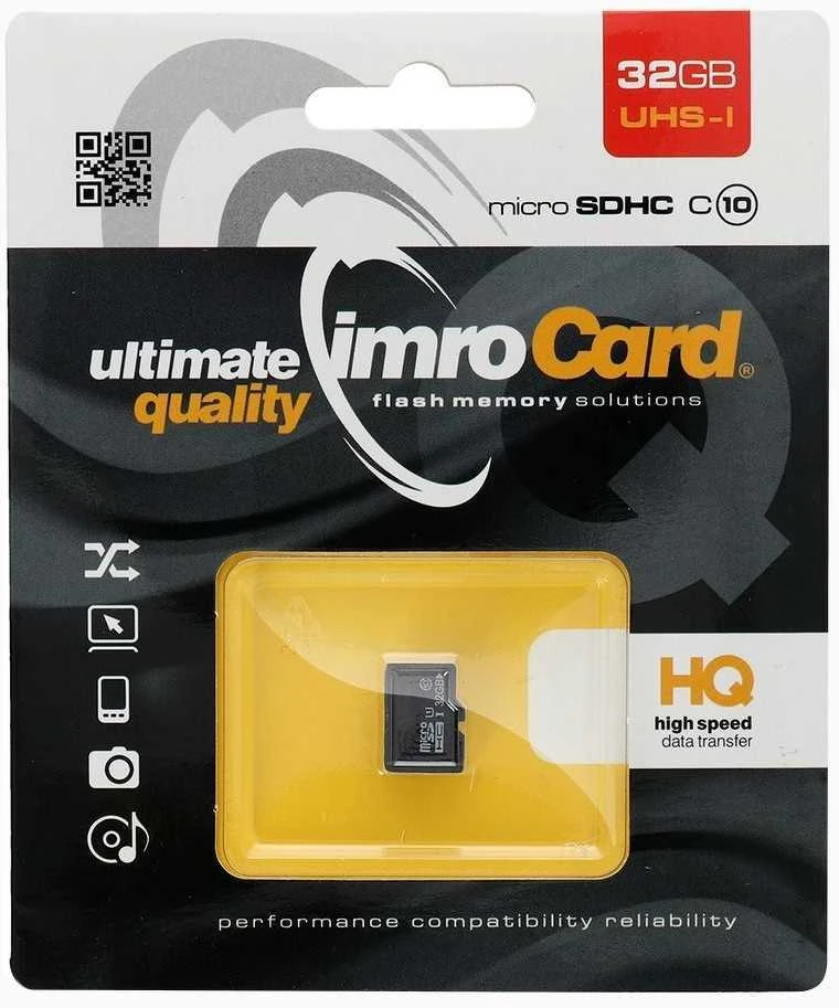 IMRO atminties kortelė Micro SD 32GB 100MB/s class10 UHS I