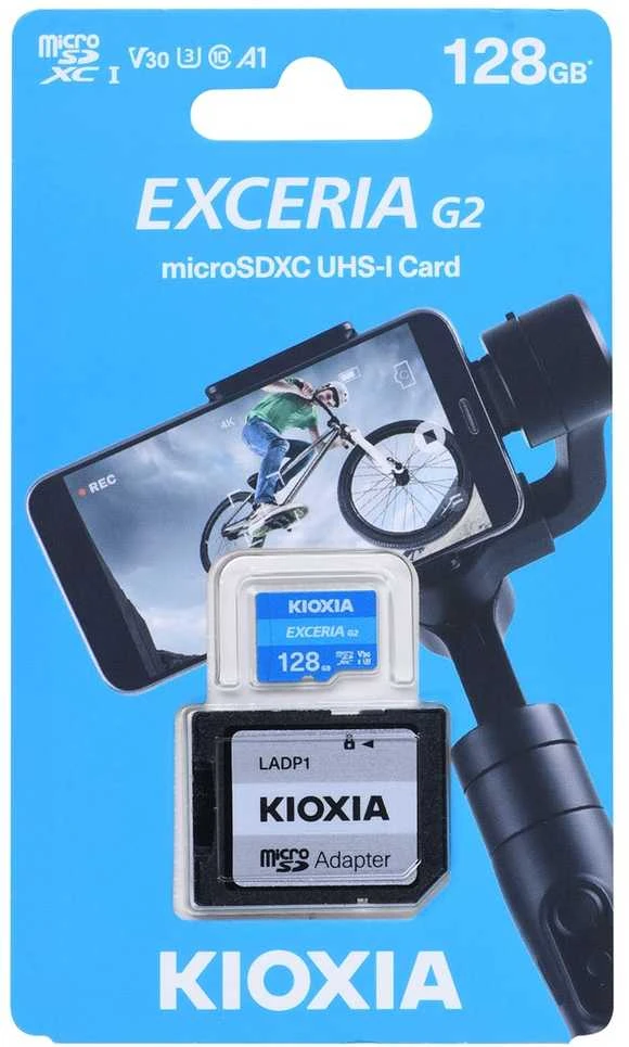 Atminties kortelė Kioxia Exceria Gen2 Micro SDXC 128GB UHS-I U3 V30