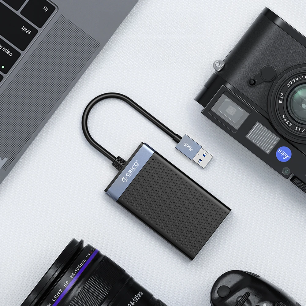 Orico CL4D-A3 USB-A 3.0 SD Micro SD CF MS 5 Gb/s atminties kortelių skaitytuvas - Juodas ir Sidabrinis